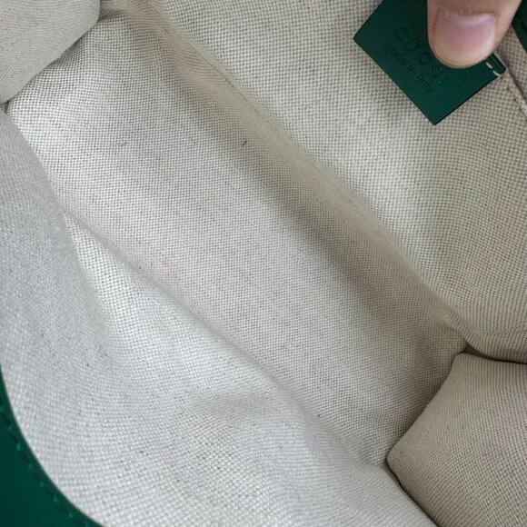 GUCCI Emily Small Green Leather Shoulder Bag 599-061125 - Picture 12 of 14